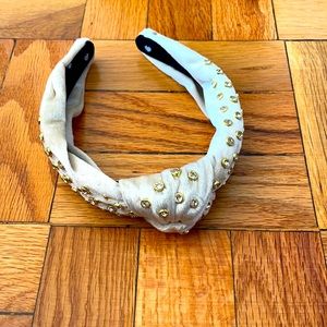 Posh white crystal headband